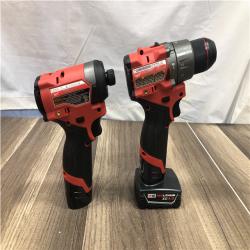 AS-IS Milwaukee FUEL 12-Volt Lithium-Ion Brushless Cordless Hammer Drill and Impact Driver Combo Kit