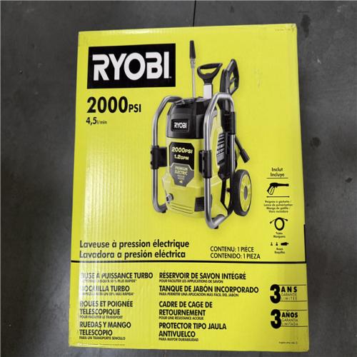 California NEW Ryobi 2000 PSI Electric Pressure Washer