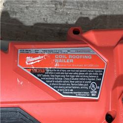 Houston Location AS-IS Milwaukee FUEL 18-Volt Lithium-Ion Brushless Cordless Coil Roofing Nailer (Tool Only)