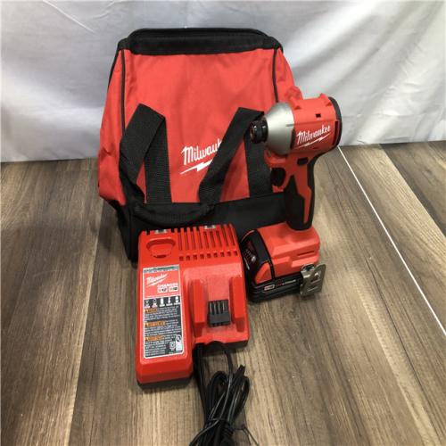 AS-IS Milwaukee 18-Volt Lithium-Ion Compact Brushless Cordless 1/4 in. Impact Driver Kit