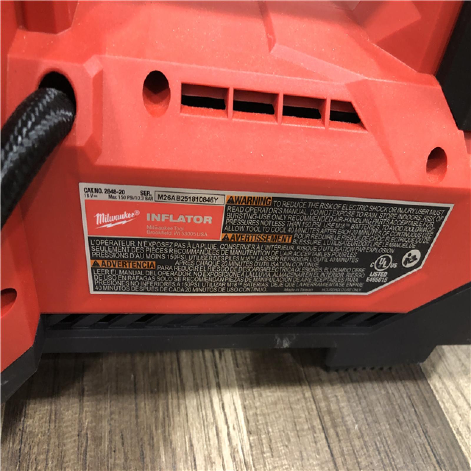AS-IS Milwaukee 18-Volt Lithium-Ion Cordless Electric Portable Inflator (Tool-Only)