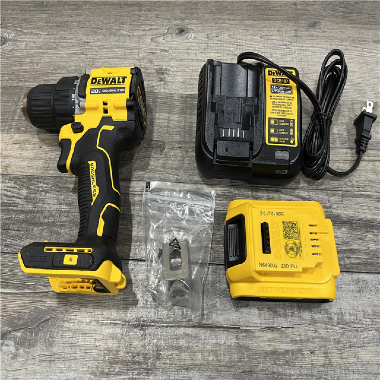 AS-IS DEWALT Atomic 20V Lithium-Ion Cordless Compact 1/2 in. Drill/Driver Kit