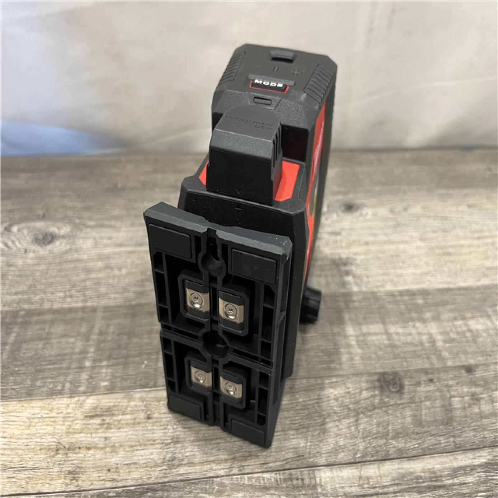 AS-IS Milwaukee 100 ft. REDLITHIUM Lithium-Ion USB Green Rechargeable Cross Line Laser Level with Charger