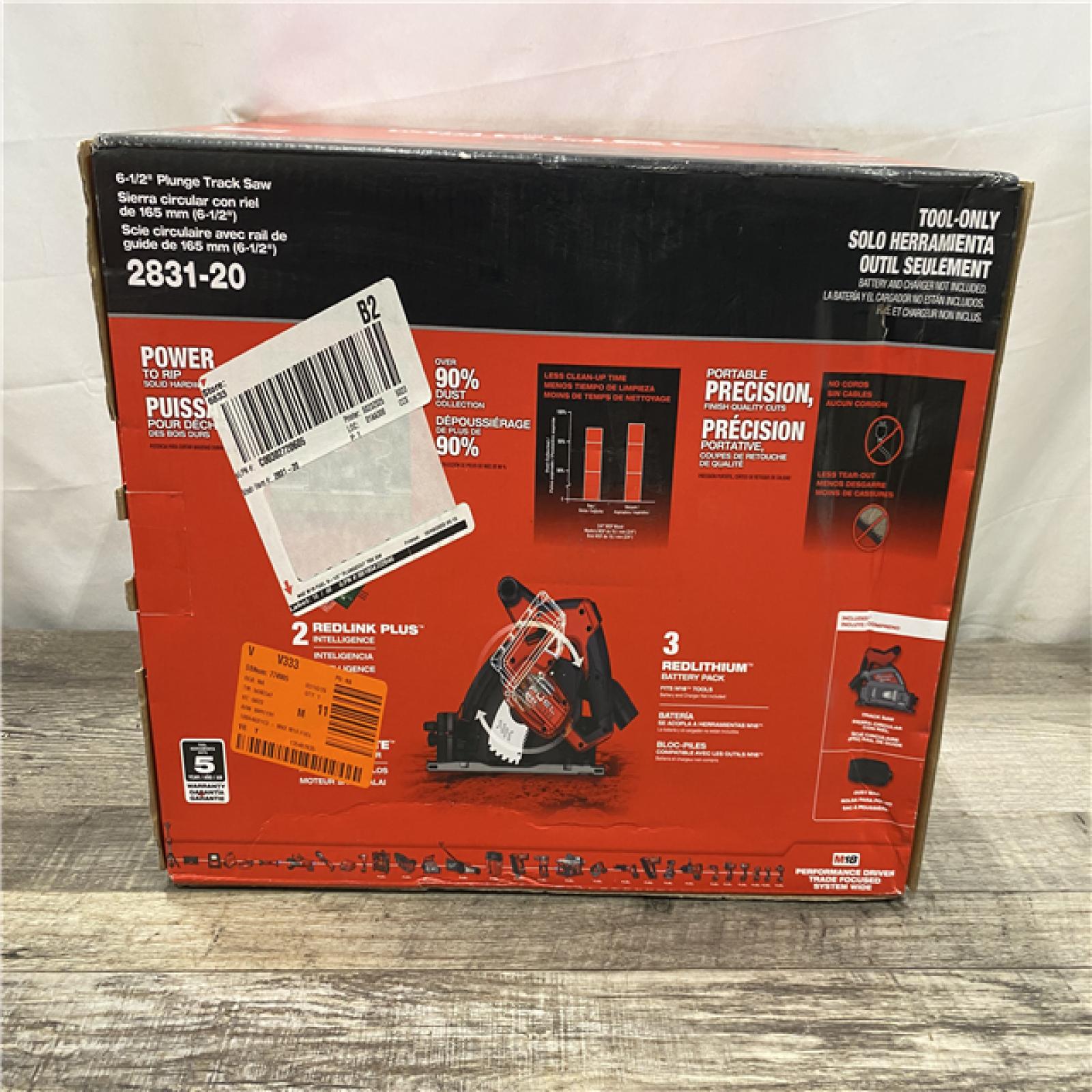 NEW - Milwaukee FUEL 18V Lithium-Ion Cordless Brushless 6-1/2 in. Plunge Cut Track Saw (Tool-Only)