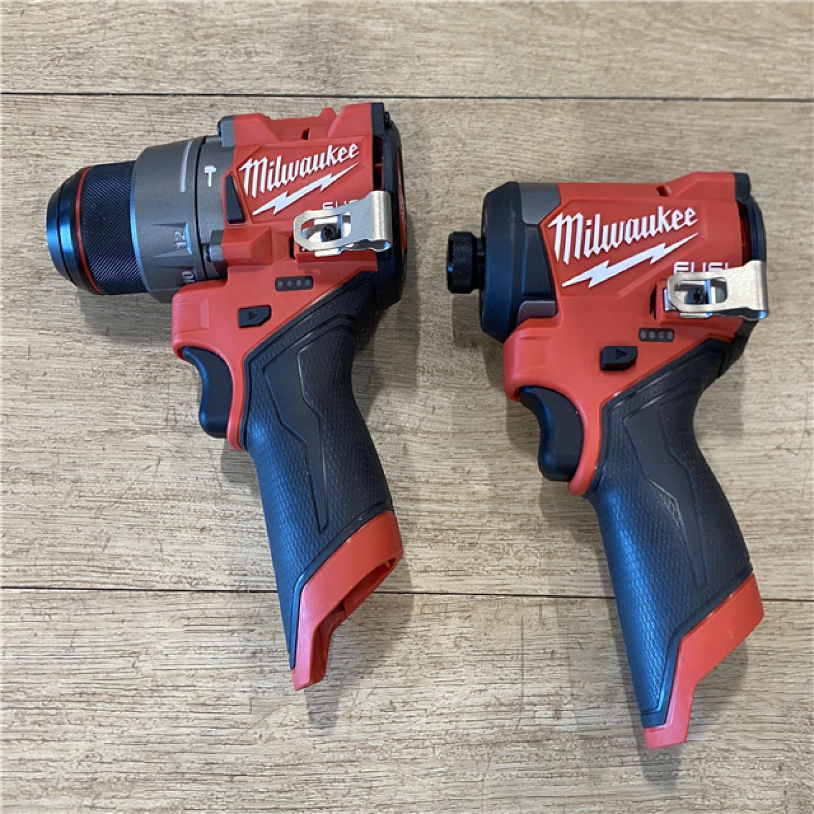 AS-IS Milwaukee FUEL 12-Volt Lithium-Ion Brushless Cordless Hammer Drill and Impact Driver Combo Kit