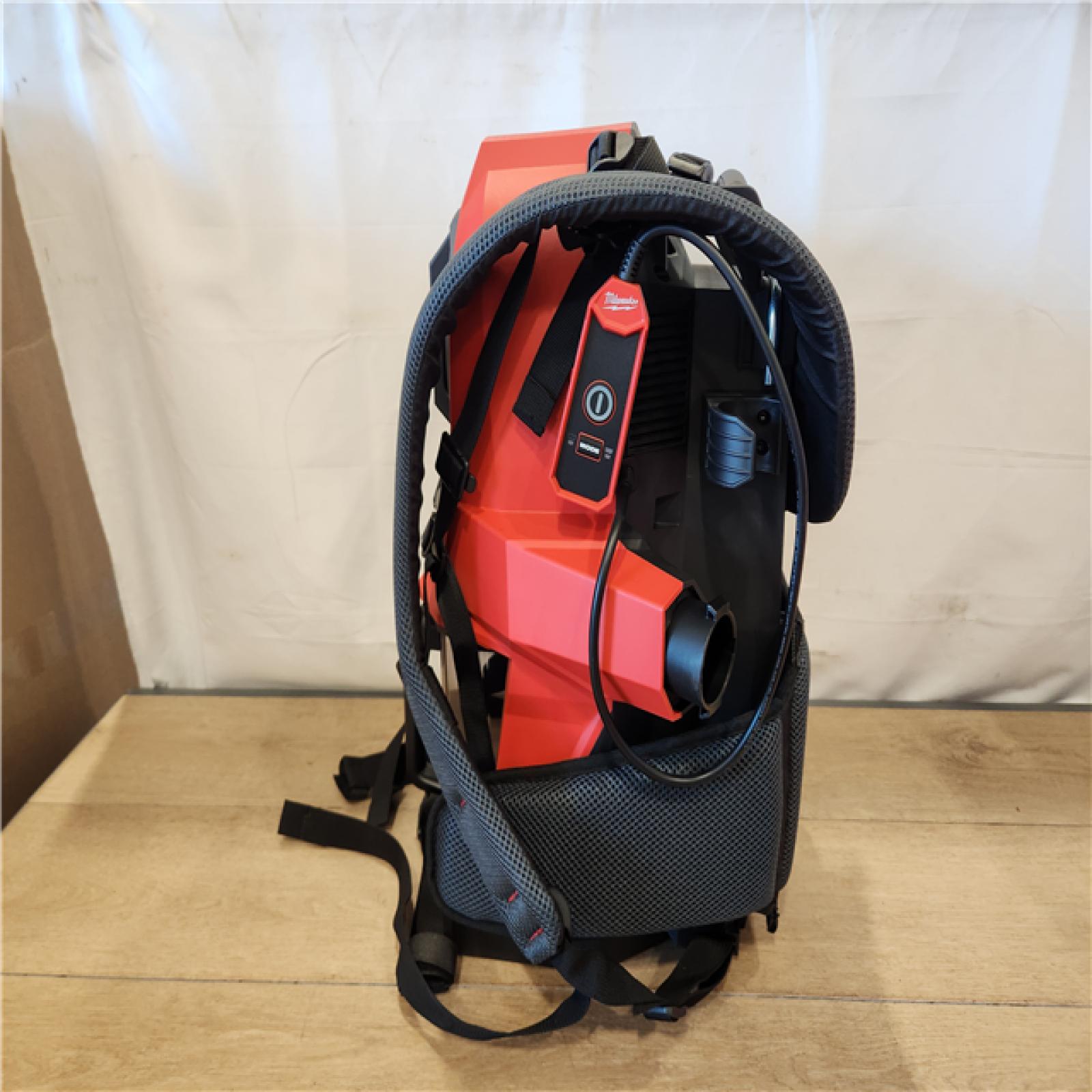 AS-IS- Milwaukee FUEL 18-Volt Lithium-Ion Brushless Red HEPA Multisurface 1 Gal. Cordless 3-in-1 Backpack Vacuum (Vacuum-Only)