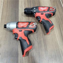 AS-IS Milwaukee  M12 Combo 7 tool Kit W/2 Cmpt Bat, 1 Xc Bat, KIT