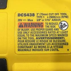 AS-IS DEWALT 20V XR Cordless 3 in. Cut-Off Tool (Tool Only)