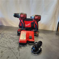 AS-IS- Milwaukee 18V Lithium-Ion Cordless Drill Driver/Impact Driver Combo Kit