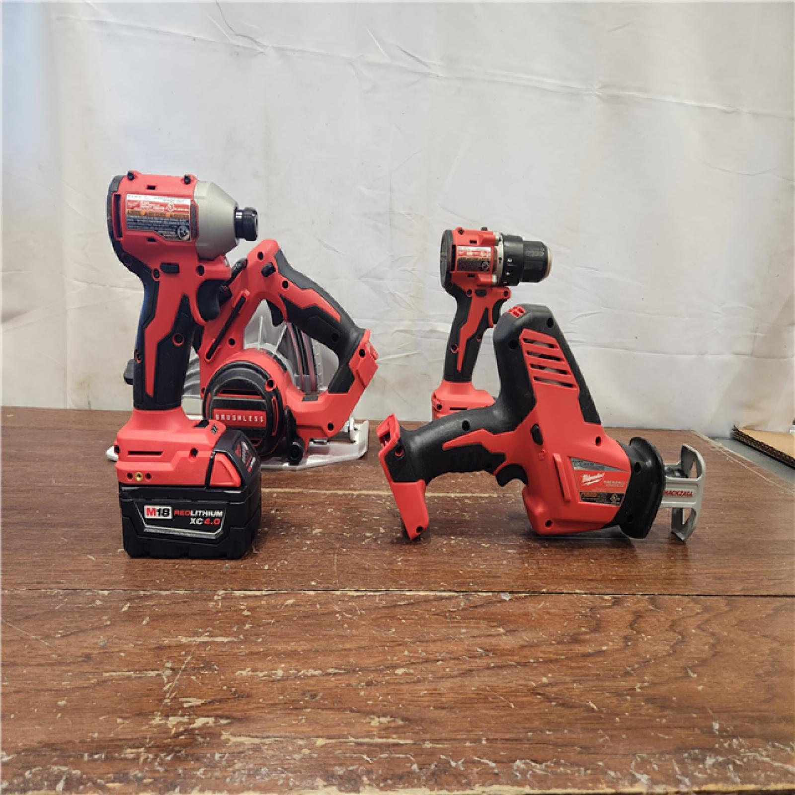 AS-IS- Milwaukee M18 4-Tool Combo Kit