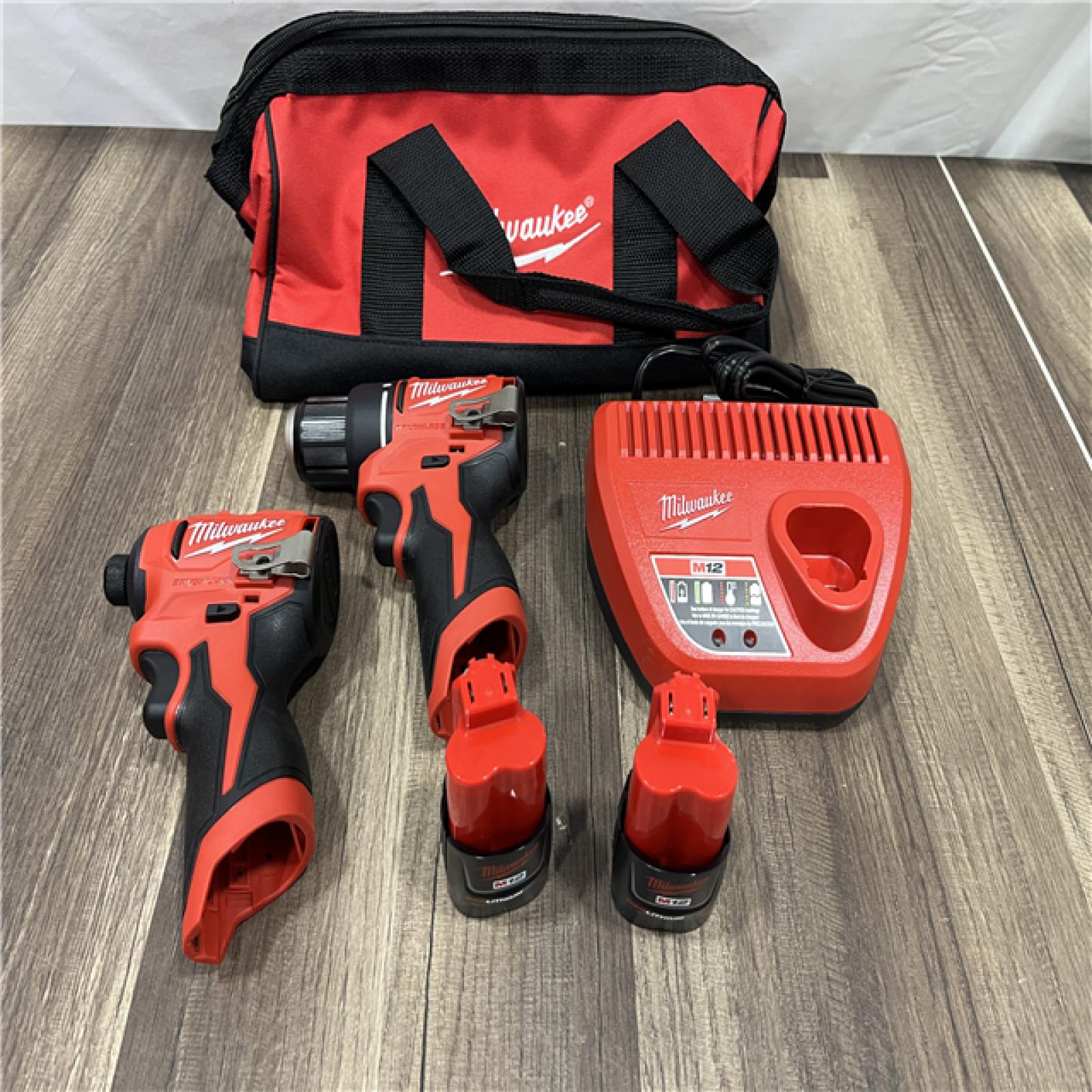 GOOD Milwaukee M12 Cordless Brushless 2 Tool Combo Kit