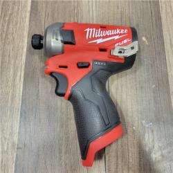 AS-IS Milwaukee  M12 FUEL SURGE 12V Lithium-Ion Brushless Cordless 1/4 in. Hex Impact Driver Compact Kit W/Two 2.0Ah Batteries, Bag