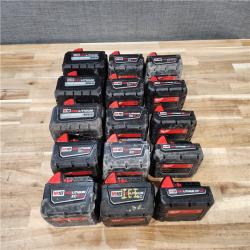 HOUSTON LOCATION - AS-IS MILWAUKEE BATTERY PACK QTY - 15