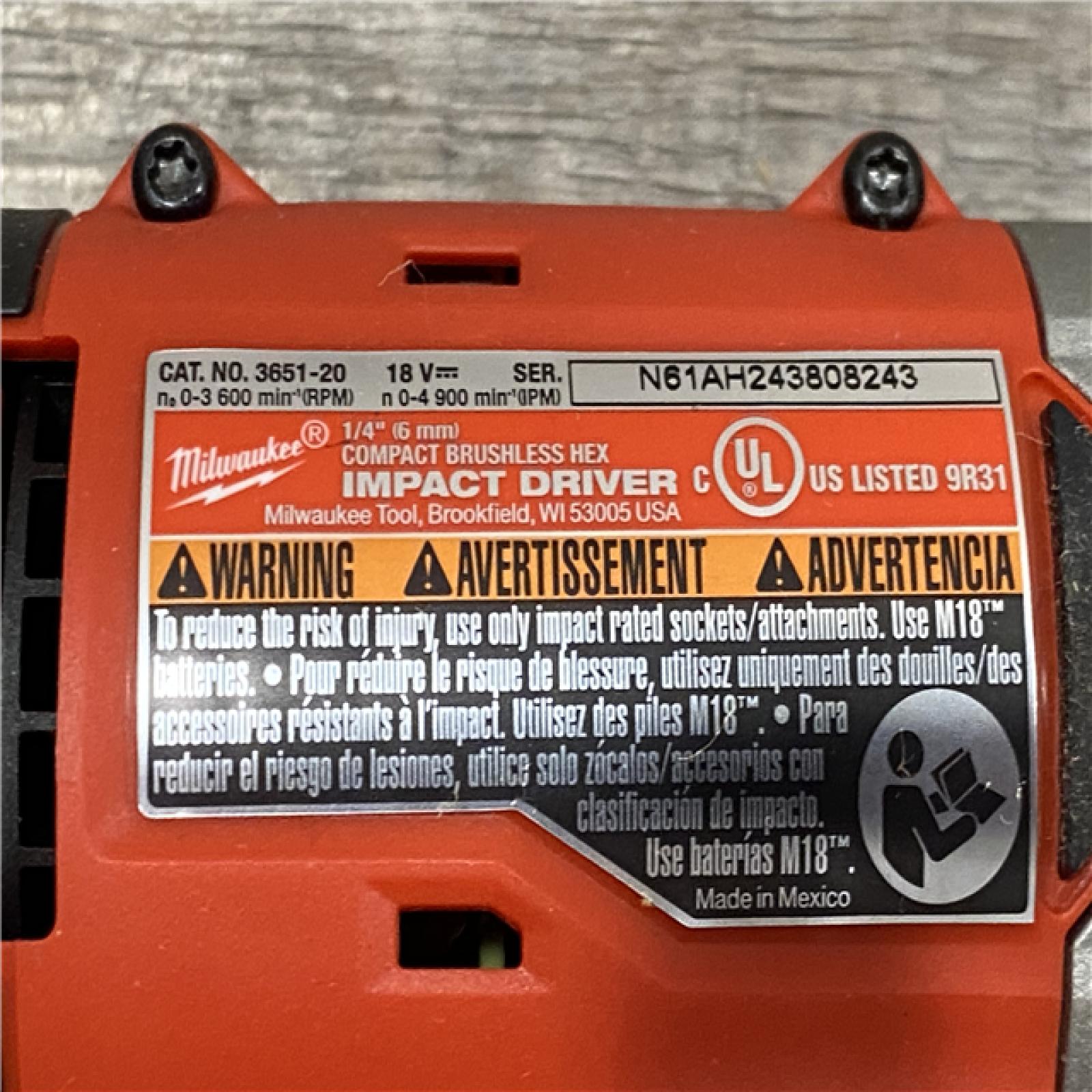 AS-IS Milwaukee 18-Volt Lithium-Ion Brushless Cordless Compact Hammer Drill/Impact Combo Kit