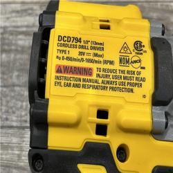 AS-IS DEWALT Atomic 20V Lithium-Ion Cordless Compact 1/2 in. Drill/Driver Kit