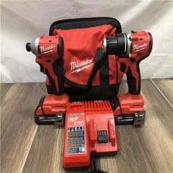 AS-IS Milwaukee 18V Lithium-Ion Brushless Cordless Compact Drill/Impact Combo Kit