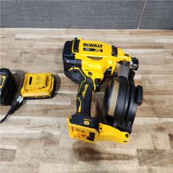 HOUSTON LOCATION - AS - IS DEWALT 20V MAX Lithium-Ion 15-Degree Electric Cordless Roofing Nailer Kit