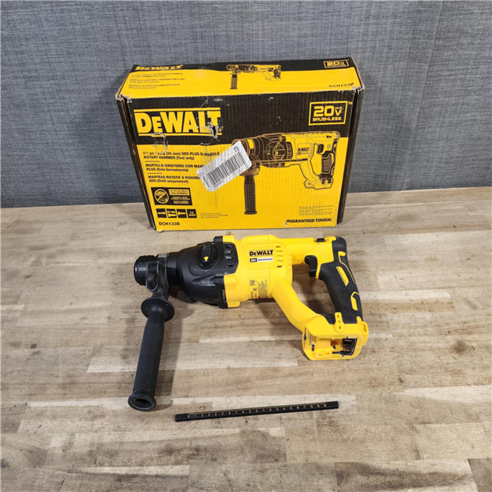 HOUSTON LOCATION - AS-IS DEWALT 20V MAX Cordless Brushless 1 in. SDS Plus D-Handle Concrete and Masonry Rotary Hammer (Tool Only)