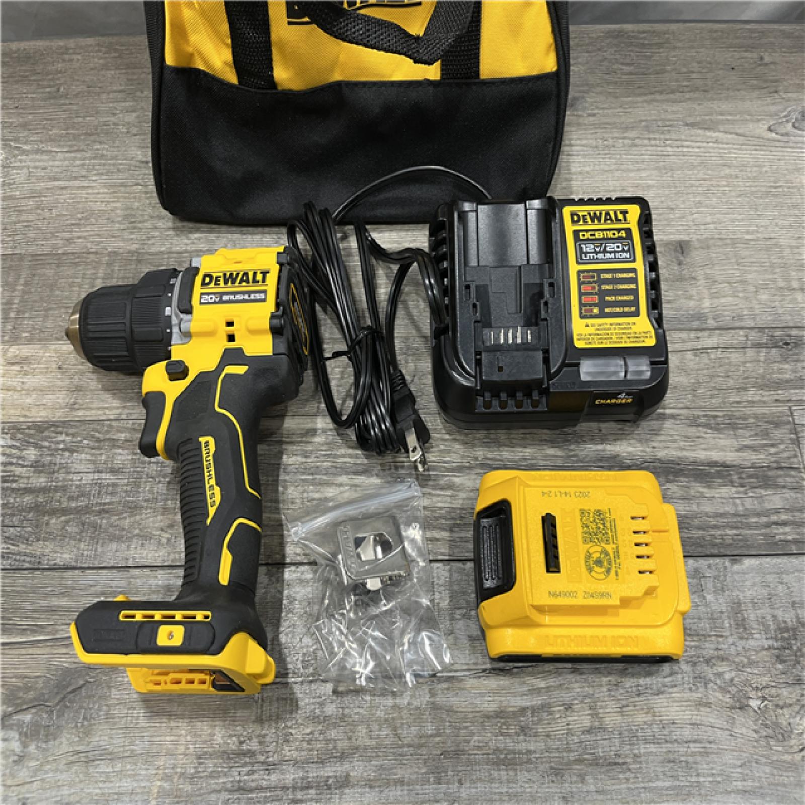 AS-IS DEWALT Atomic 20V Lithium-Ion Cordless Compact 1/2 in. Drill/Driver Kit