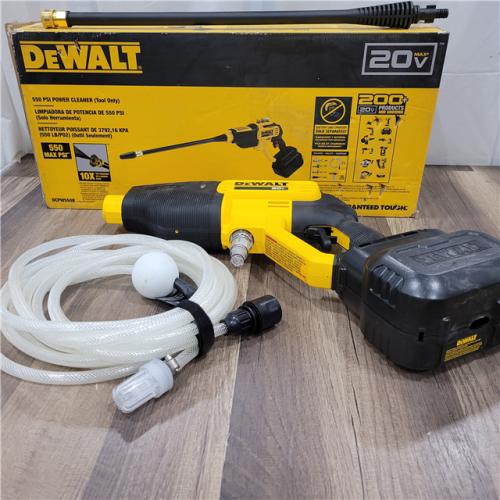 AS-IS  20V 550 PSI  1 GPM Cordless Power Cleaner W/ 4 Nozzles Tool-Only DCPW550B