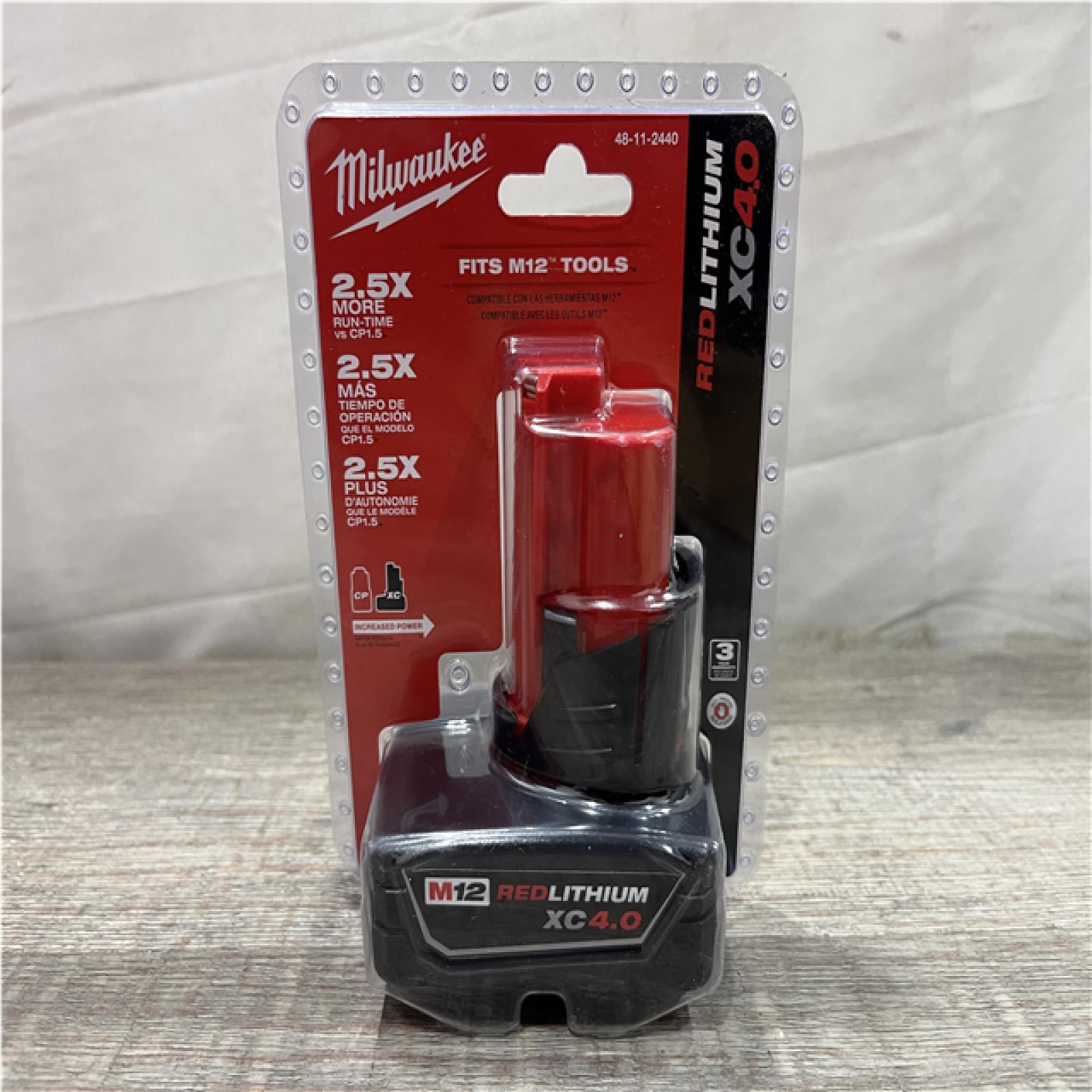 NEW - Milwaukee 12-Volt Lithium-Ion XC Extended Capacity Battery Pack 4.0Ah