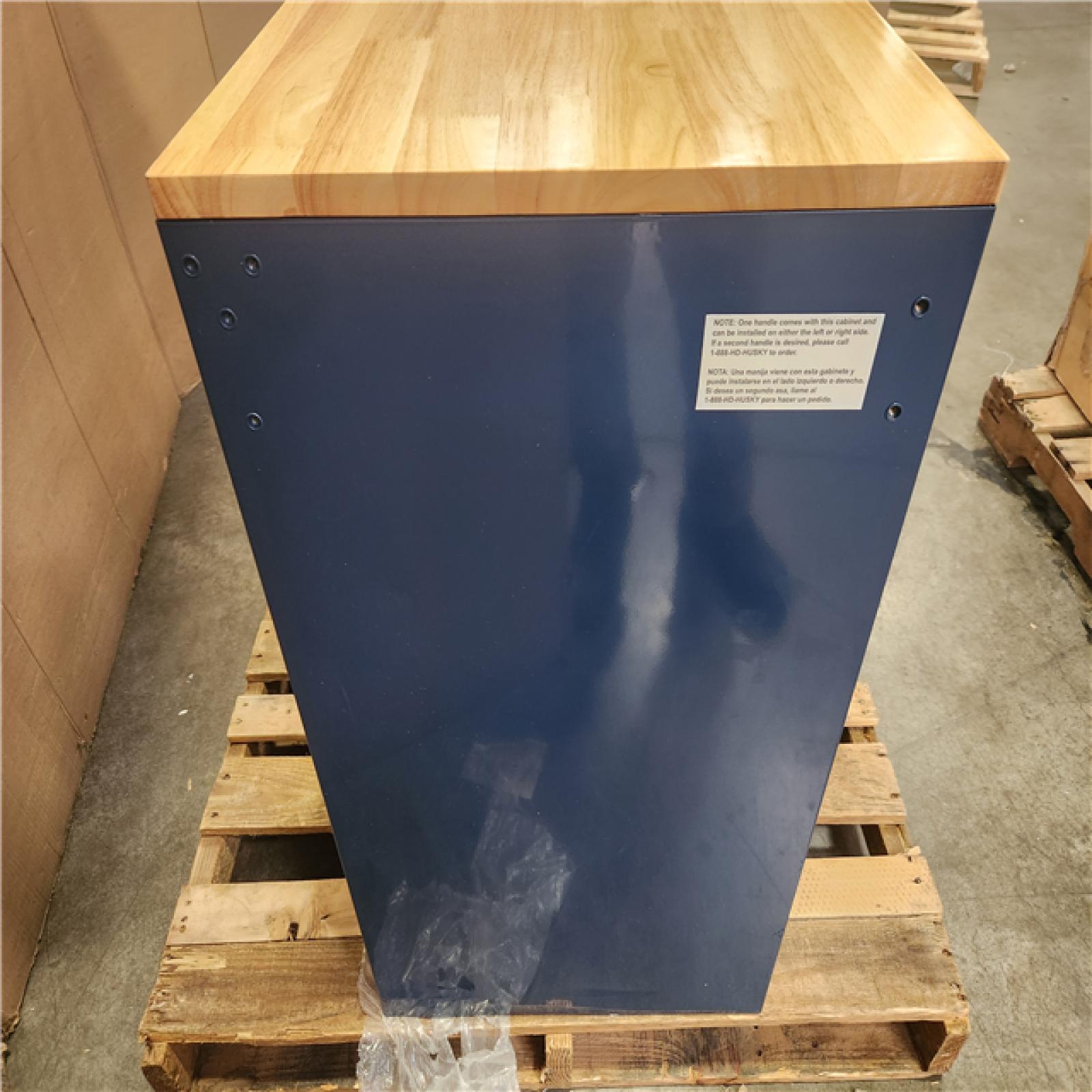 Phoenix LIKE NEW Husky Tool Storage 46 in. W x 18 in. D 9-Drawer Gloss Blue Mobile Workbench Cabinet