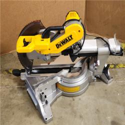 HOUSTON LOCATION - AS-IS DEWALT 15 Amp Corded 12 in. Double Bevel Sliding Compound Miter Saw with XPS Technology  Blade Wrench and Material Clamp