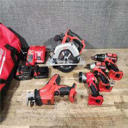 HOUSTON LOCATION - AS-IS Milwaukee 5 Tool Combo Kit W/ (2) Battery & Charger
