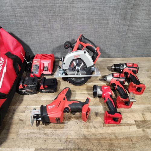 HOUSTON LOCATION - AS-IS Milwaukee 5 Tool Combo Kit W/ (2) Battery & Charger