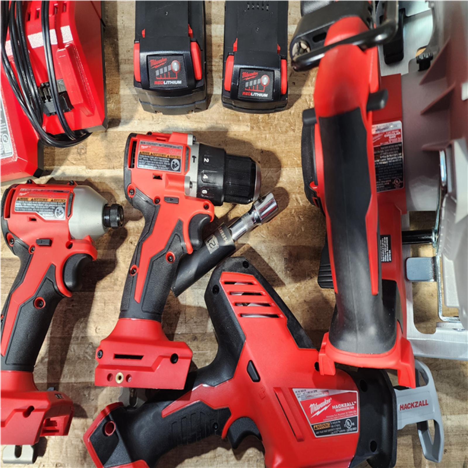 Houston Location AS-IS Milwaukee 18-Volt Lithium-Ion Brushless Cordless (4-Tool) Combo Kit