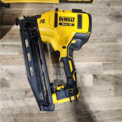 HOUSTON LOCATION - AS-IS DEWALT 20V MAX XR 16-Gauge Electric Cordless Angled Finishing Nailer Kit