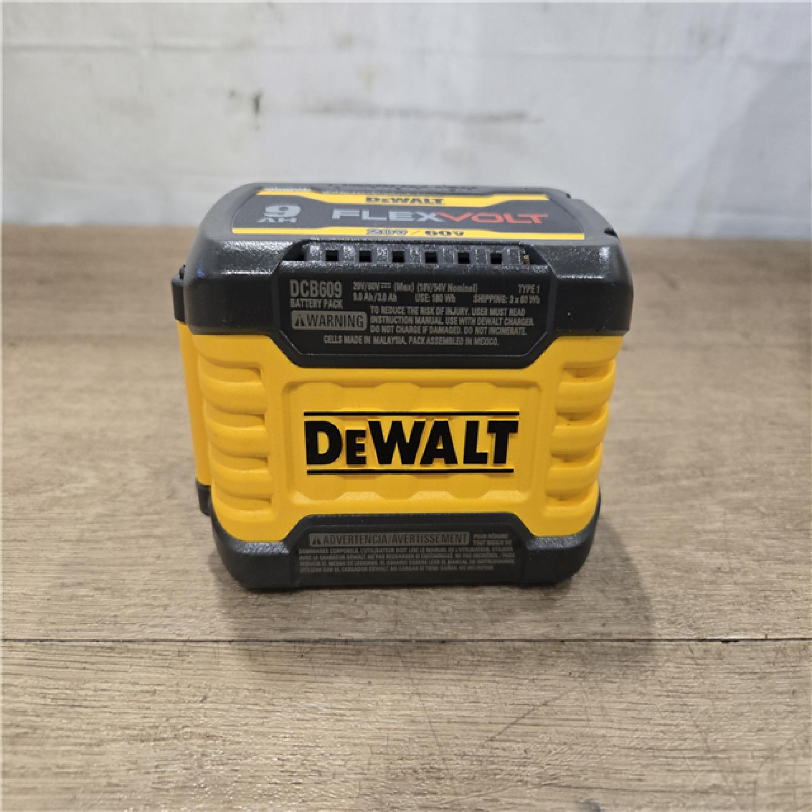 AS-IS DEWALT FLEXVOLT 20V/60V MAX Lithium-Ion 9.0Ah Battery