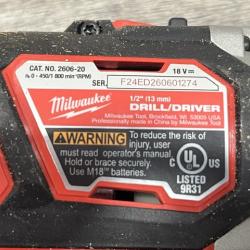 AS-IS Milwaukee 18V Lithium-Ion Cordless Drill Driver/Impact Driver Combo Kit