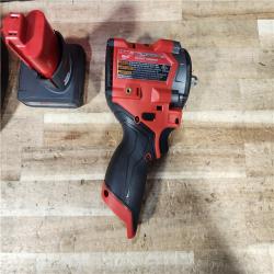 HOUSTON LOCATION - AS - IS Milwaukee FUEL 12V Li-Ion Brushless Cordless Stubby 3/8 in. Impact Wrench Kit