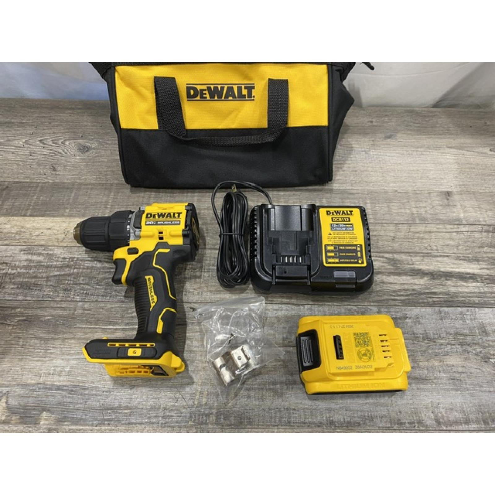 AS-IS DEWALT Atomic 20V Lithium-Ion Cordless Compact 1/2 in. Drill/Driver Kit