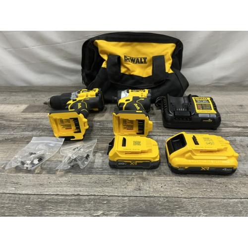 AS-IS DEWALT 20V XR Lithium-Ion Cordless 2-Tool Combo Kit