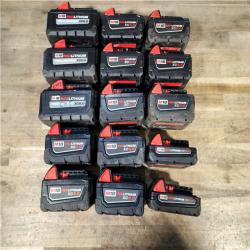 HOUSTON LOCATION - AS-IS MILWAUKEE BATTERY PACK QTY - 15