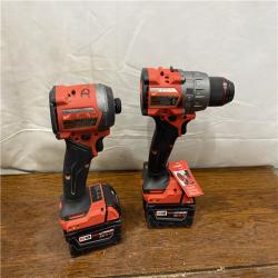 AS-IS MILWAUKEE M18 FUEL 18V Lithium-Ion Brushless Cordless Hammer Drill and Impact Driver Combo Kit (2-Tool) with 2 Batteries
