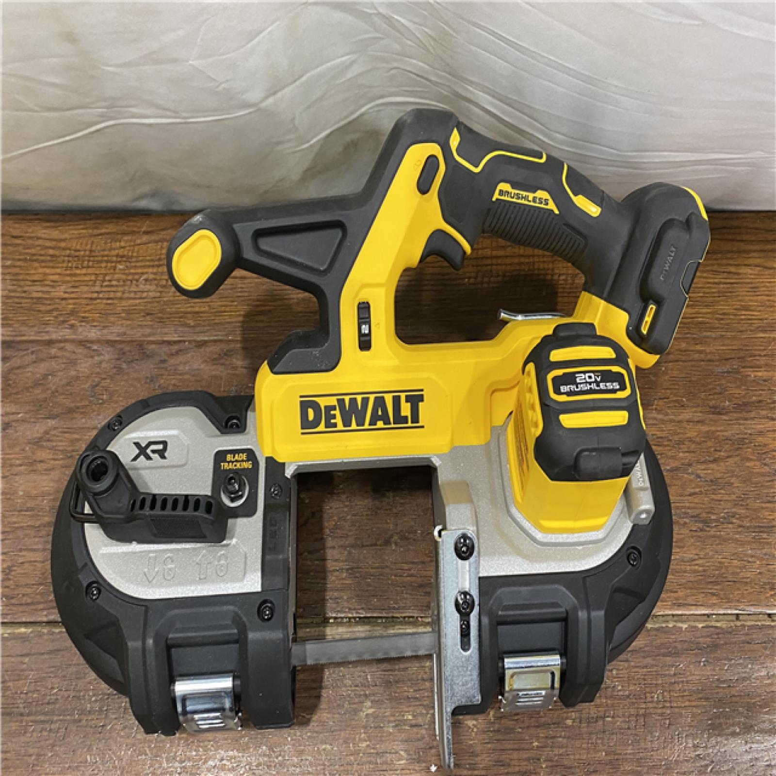 AS-IS DEWALT 20-Volt MAX 3-3/8 in. Cordless Brushless Bandsaw (Tool-Only)