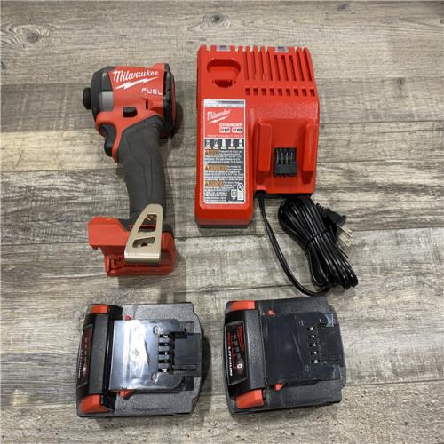 AS-IS Milwaukee FUEL 18V Lithium-Ion Brushless Cordless 1/4 in. Hex Impact Driver Kit