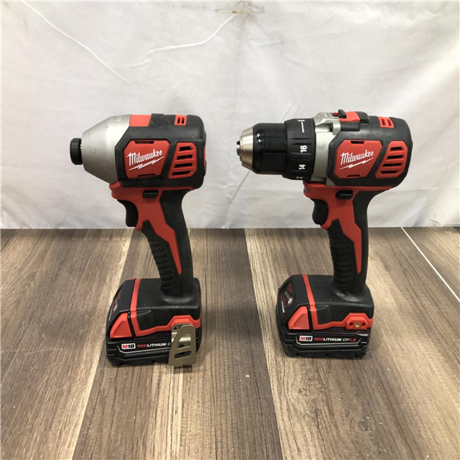 AS-IS Milwaukee 18V Lithium-Ion Cordless Drill Driver/Impact Driver Combo Kit