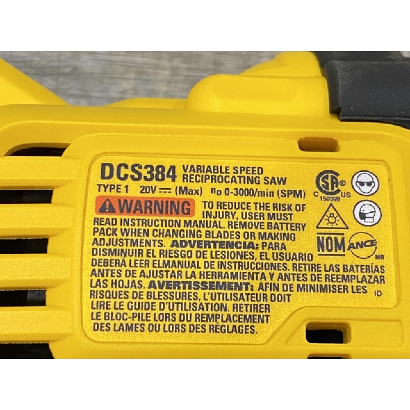 AS-IS DEWALT 20-Volt XR Cordless Reciprocating Saw (Tool Only)