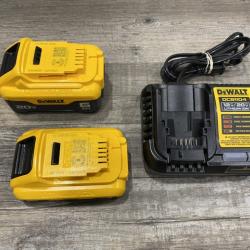 AS-IS DEWALT 20V MAX Lithium-Ion 6.0Ah and 4.0Ah Battery and Charger Starter Kit