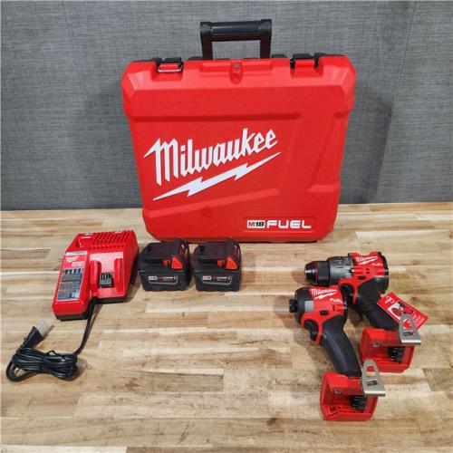 HOUSTON LOCATION - AS-IS Milwaukee FUEL 18V Lithium-Ion Brushless Cordless Hammer Drill and Impact Driver Combo Kit