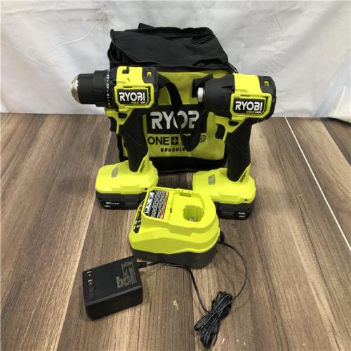 AS-IS RYOBI ONE+ HP 18V Brushless Cordless Compact 1/2 in. Drill and Impact Driver Kit