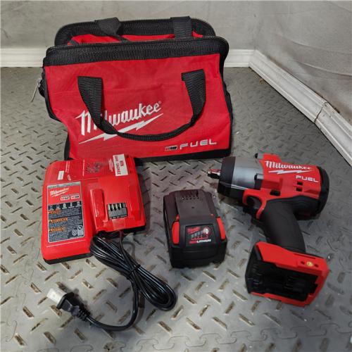 HOUSTON Location-AS-IS-Milwaukee 2967-21B 18V M18 FUEL 1/2 Brushless Cordless High Torque Wrench W/ Friction Ring Kit 5.0 Ah APPEAERS IN NEW! Condition