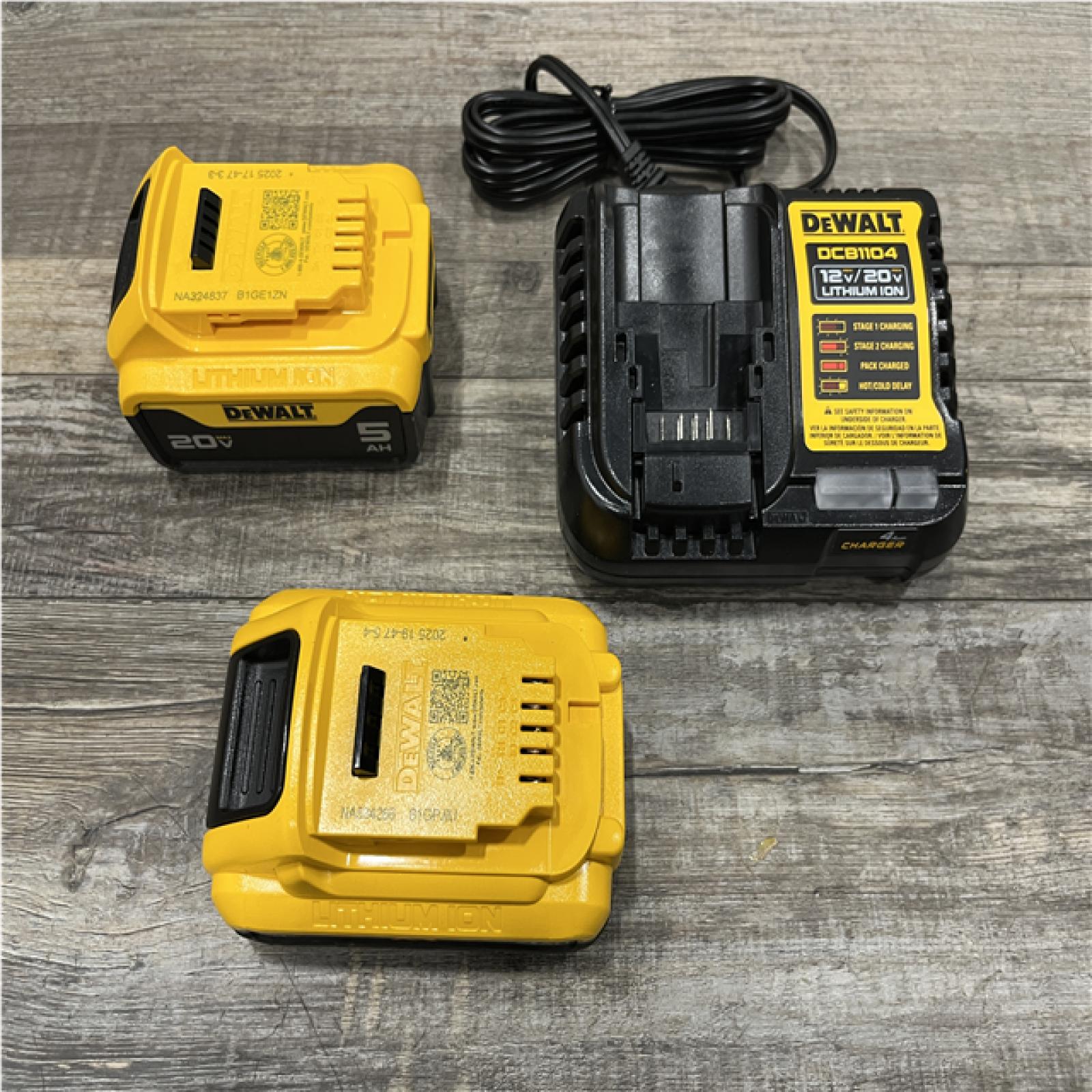 AS-IS DEWALT 20V MAX Lithium-Ion Starter Kit with 4.0 Ah and 5.0 Ah Batteries and Charger