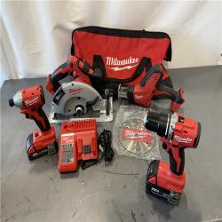 AS-IS - Milwaukee M18 18-Volt Lithium-Ion Brushless Cordless Combo Kit (4-Tool)