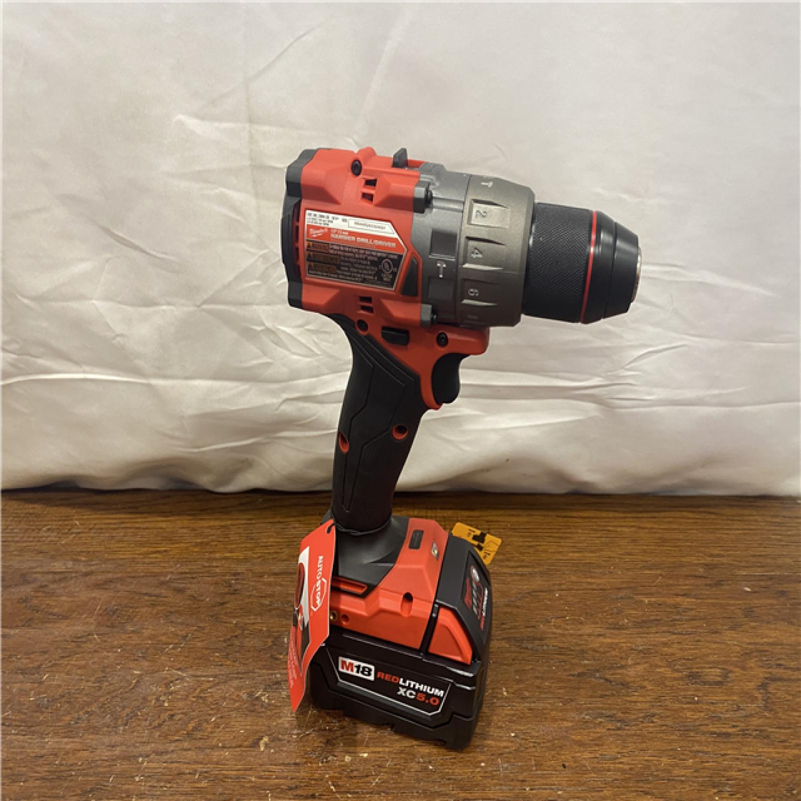 AS-IS Milwaukee 2904-22 Hammer Drill Driver Kit with Batteries  Charger & Tool Case  Red