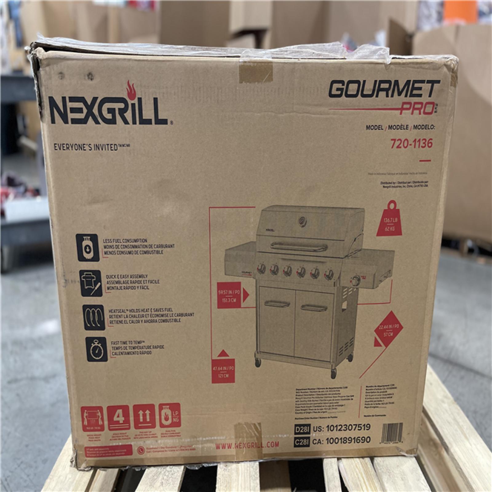 DALLAS LOCATION - Shop Nexgrill Gourmet Pro 6-Burner Stainless Steel Propane Gas Grill with Searing Side Burner and Griddle Max Insert